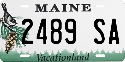 ME license plate 2489SA