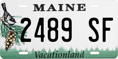 ME license plate 2489SF