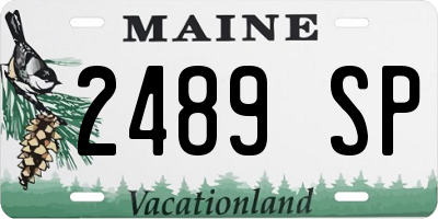 ME license plate 2489SP
