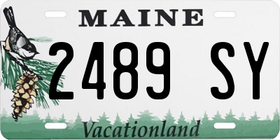ME license plate 2489SY