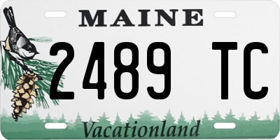ME license plate 2489TC