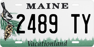 ME license plate 2489TY