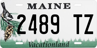 ME license plate 2489TZ