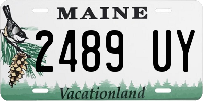 ME license plate 2489UY