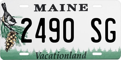 ME license plate 2490SG