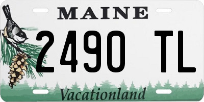 ME license plate 2490TL
