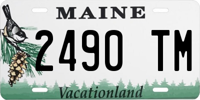 ME license plate 2490TM