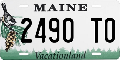 ME license plate 2490TO