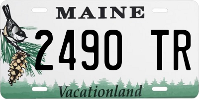 ME license plate 2490TR