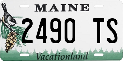 ME license plate 2490TS