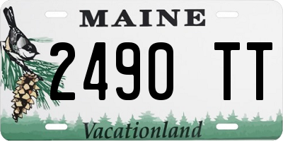 ME license plate 2490TT