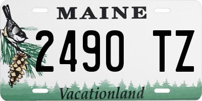 ME license plate 2490TZ