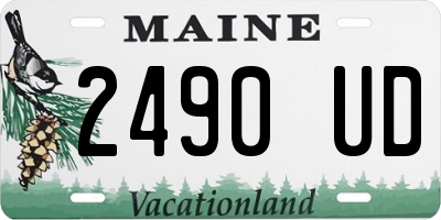 ME license plate 2490UD