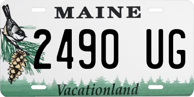 ME license plate 2490UG