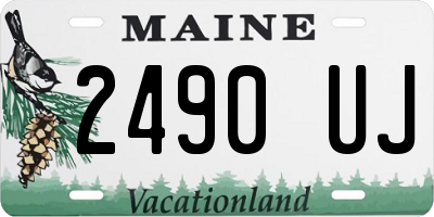 ME license plate 2490UJ