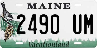 ME license plate 2490UM