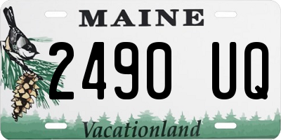 ME license plate 2490UQ