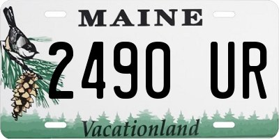 ME license plate 2490UR