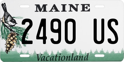 ME license plate 2490US