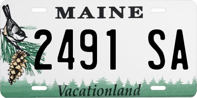 ME license plate 2491SA