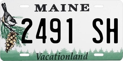 ME license plate 2491SH