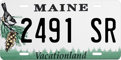 ME license plate 2491SR