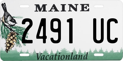 ME license plate 2491UC