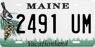 ME license plate 2491UM