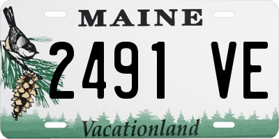 ME license plate 2491VE