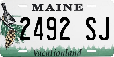ME license plate 2492SJ