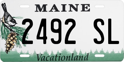 ME license plate 2492SL