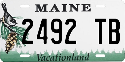ME license plate 2492TB