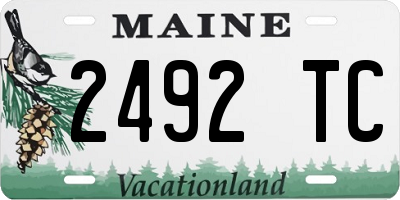 ME license plate 2492TC