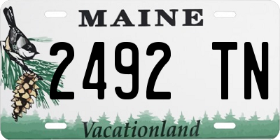 ME license plate 2492TN