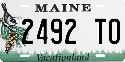 ME license plate 2492TO