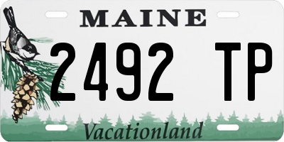 ME license plate 2492TP