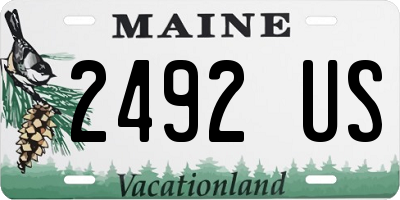 ME license plate 2492US