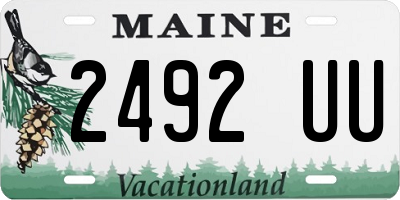 ME license plate 2492UU