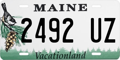 ME license plate 2492UZ