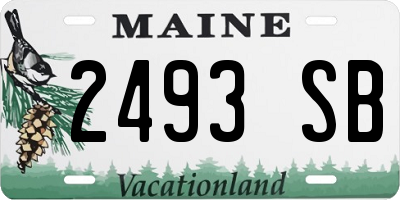 ME license plate 2493SB