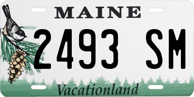 ME license plate 2493SM
