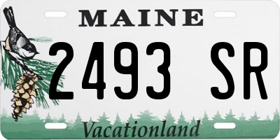 ME license plate 2493SR