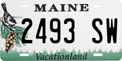 ME license plate 2493SW