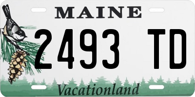 ME license plate 2493TD