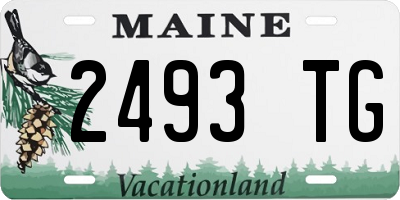 ME license plate 2493TG