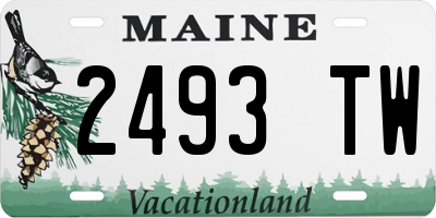 ME license plate 2493TW