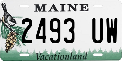 ME license plate 2493UW