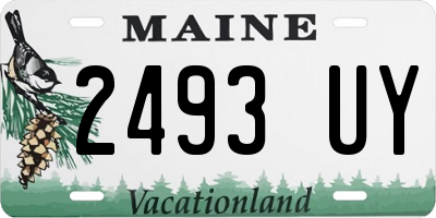 ME license plate 2493UY