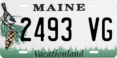 ME license plate 2493VG