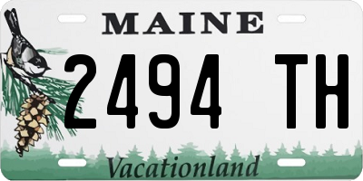 ME license plate 2494TH